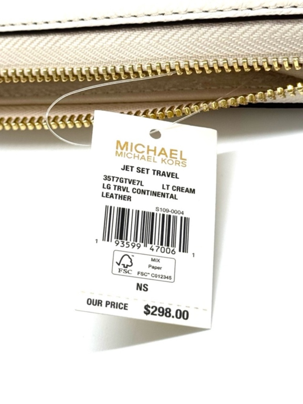 Michael Kors Large Continental Wallet Light Cream - Picture 6 of 6